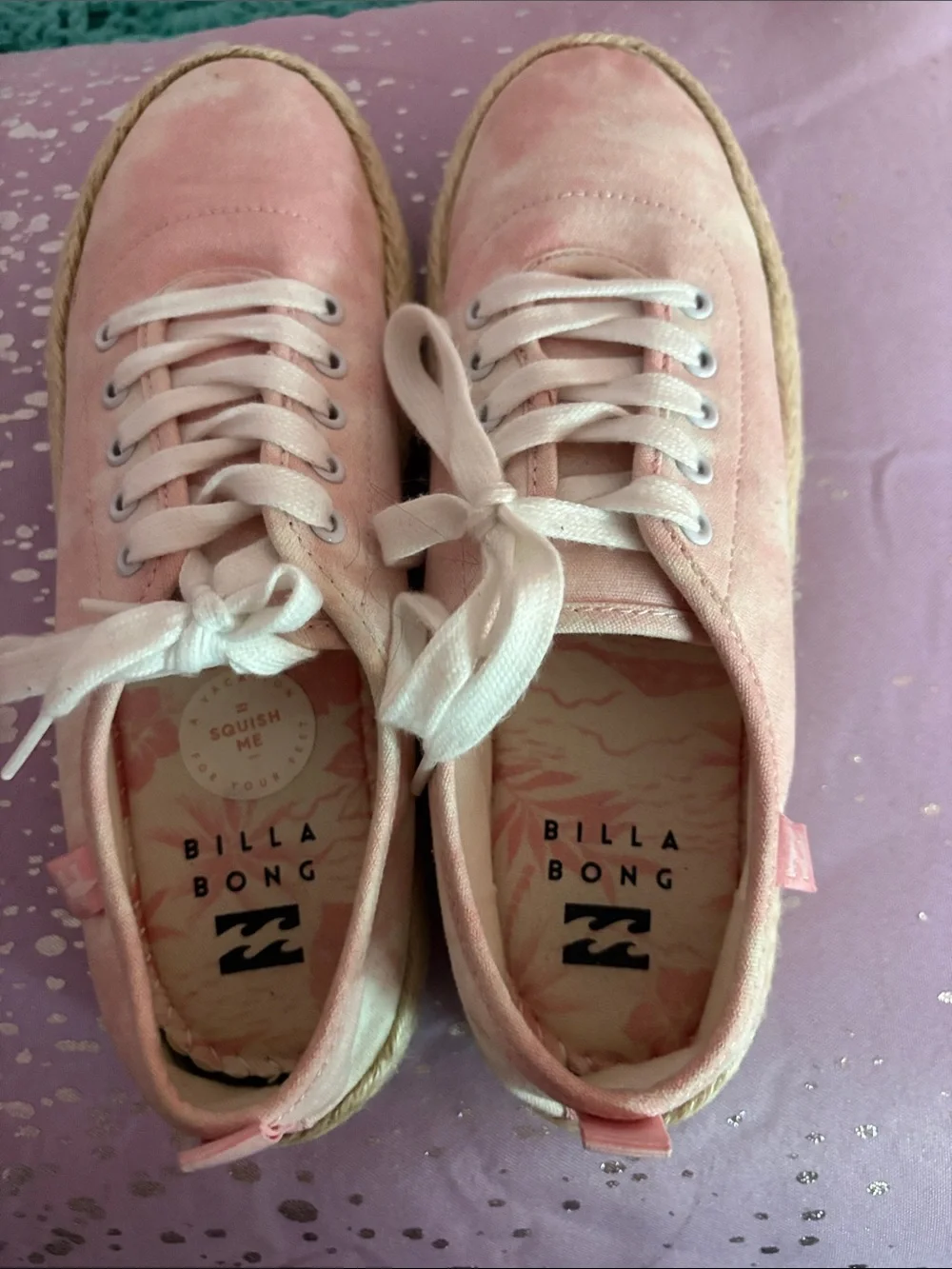 Billabong Pink Platform Espadrille Sneakers